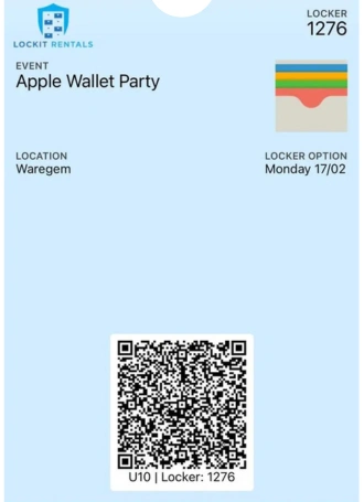 Apple Wallet lockit QR code example